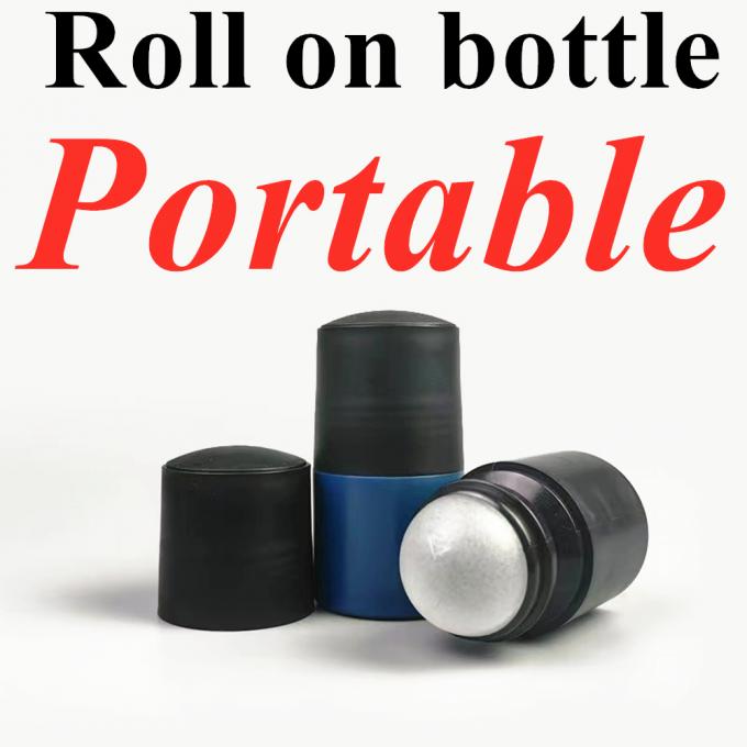 50 ml Botão preto de plástico em rolos de HDPE em rolos de plástico com desodorante Antiperspirante com tampa preta 3