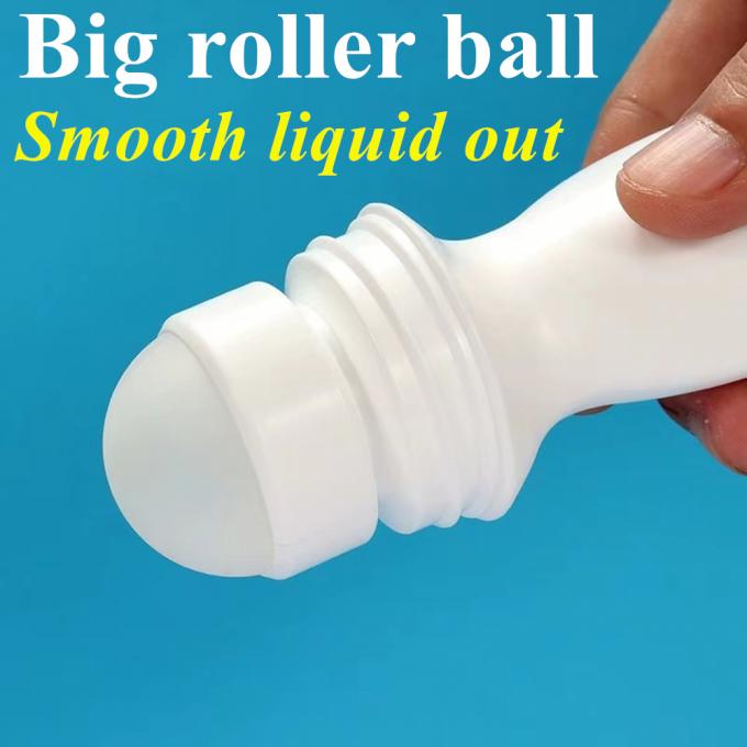 Empty 30ml 50ml 60ml 2oz Roll on Deodorant Plastic Roll on Bottle White HDPE Plastic Roll on Bottle
