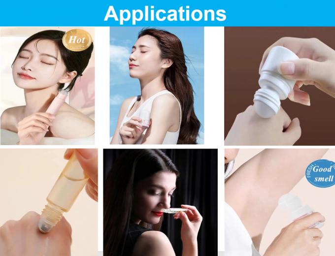 Empty 30ml 50ml 60ml 2oz Roll on Deodorant Plastic Roll on Bottle White HDPE Plastic Roll on Bottle