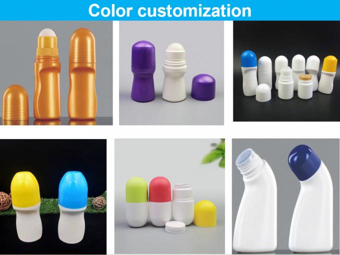 Empty 30ml 50ml 60ml 2oz Roll on Deodorant Plastic Roll on Bottle White HDPE Plastic Roll on Bottle