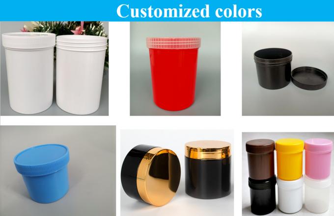 Empty Skin Cream Cosmetic Containers Double Wall 150g 250g 500g PP White Blue Plastic Cosmetic Ointment Jar