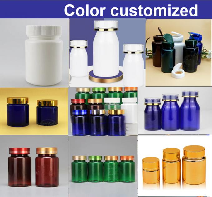Empty Round White HDPE Capsules Tablets Bottle Plastic Supplements Medicine Pills Bottles Plastic Bottles