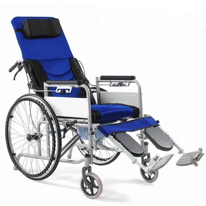 Cadeira de rodas dobrável compacta vermelha 110 kg Cadeira de rodas dobrável leve 2