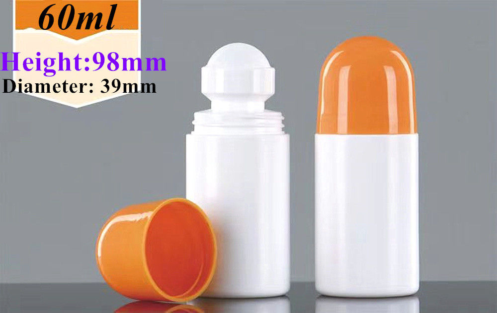 30 ml 50 ml de desodorante de plástico HDPE vazio Rolo de óleo essencial em plástico Garrafa cheiro corporal Perfumes plástico Roller em garrafa