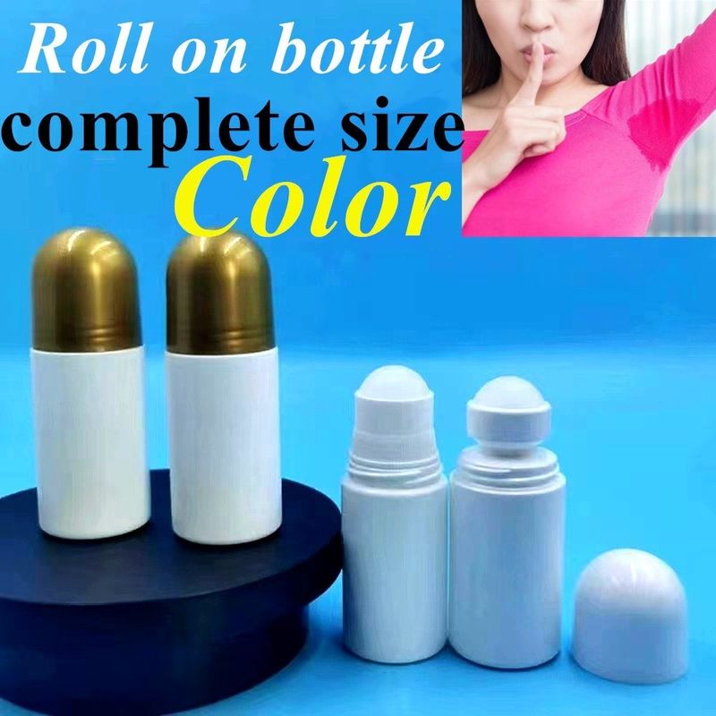 30 ml 50 ml 60 ml HDPE plástico branco plástico desodorante óleo essencial rolo em garrafa com bola de rolos