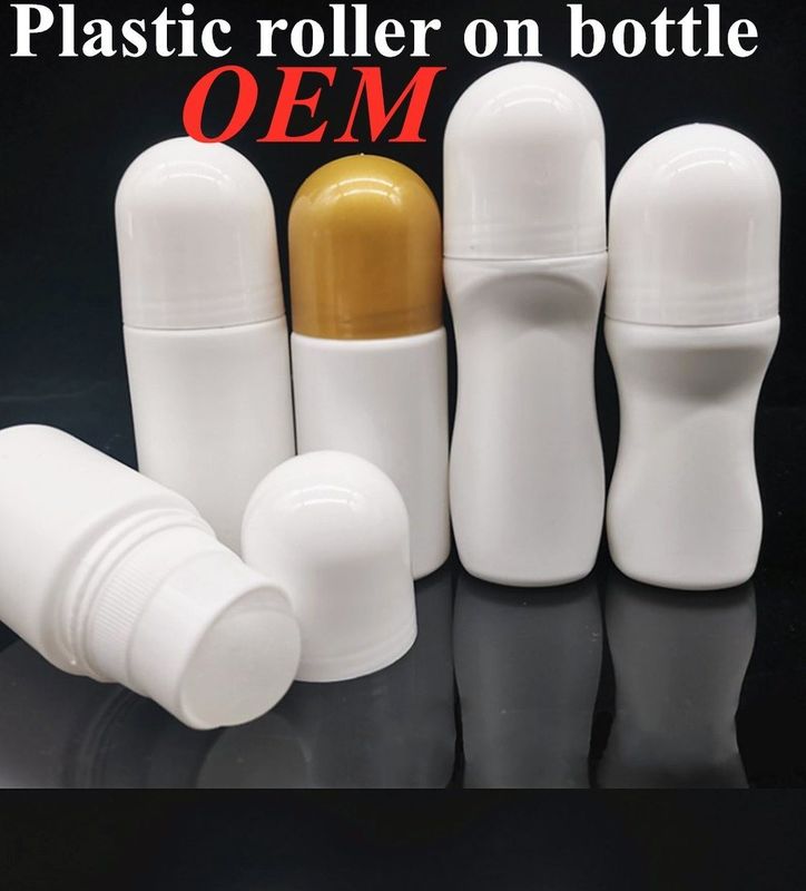 30 ml 50 ml 60 ml Óleos essenciais vazios recarregáveis Perfumes Rolo em garrafa Rolante de plástico em garrafa com bola de rolante de plástico