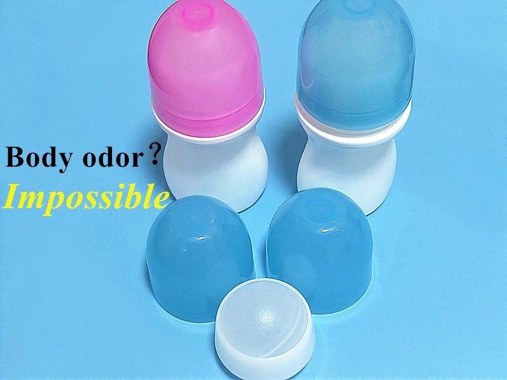 30 ml 50 ml 60 ml Botão de plástico branco em rolos HDPE Botão de desodorante em rolos vazio recarregável Portátil de viagem em rolos