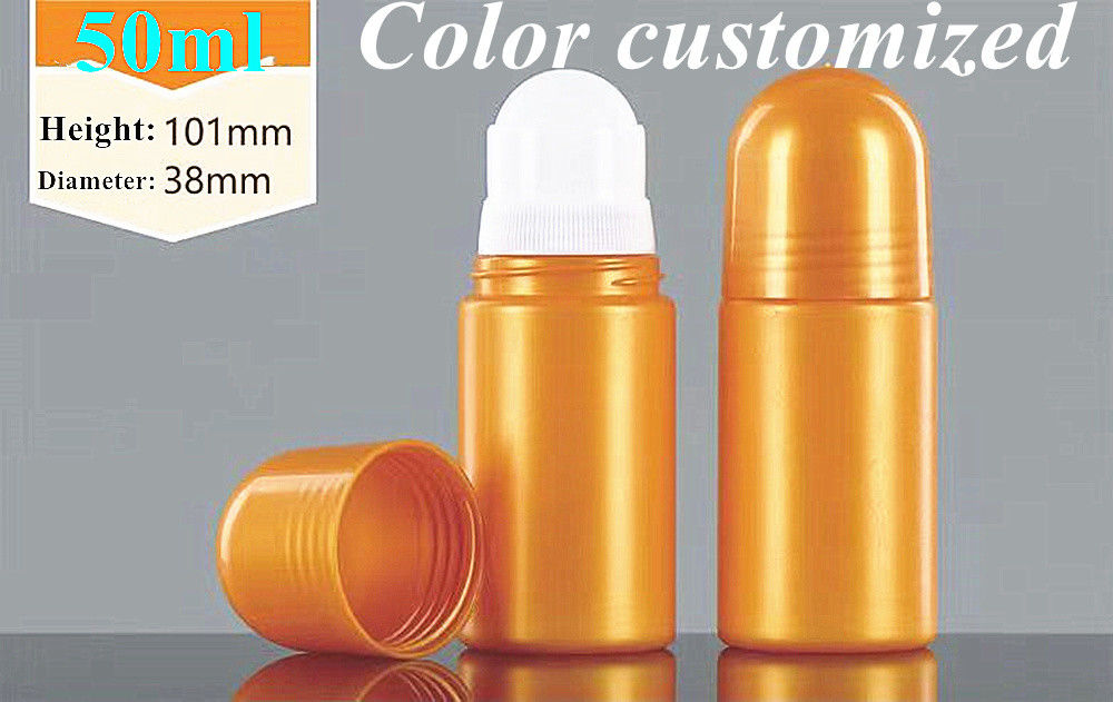 30 ml 50 ml 100 ml de embalagem vazia, redonda, em rolos, em recipiente de embalagem, garrafa, bola de rolos em PE branco, plástico, de desodorante