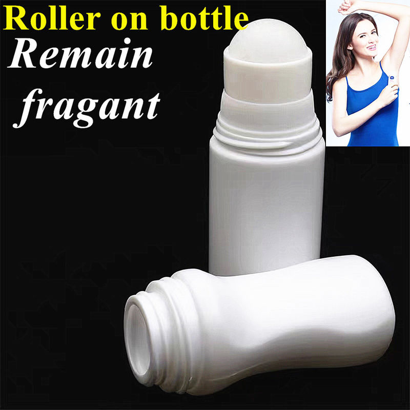 30 ml 50 ml 60 ml 75 ml Branco Vazio HDPE Olor do corpo redondo Rolo no Deodorante Recipiente de plástico garrafa de desodorante