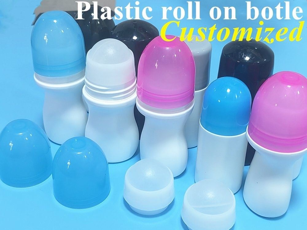 30 ml 50 ml 60 ml Creme de perfume Containers de desodorante de perfume Roller Round Vazio Rolo de HDPE em garrafa de desodorante
