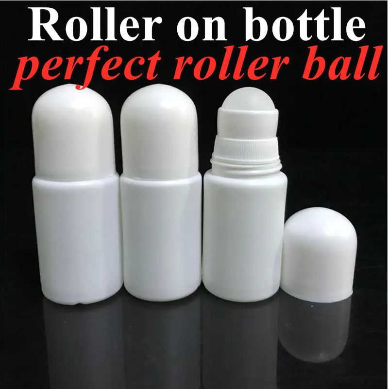 30 ml 50 ml 60 ml Creme de perfume Containers de desodorante de perfume Roller Round Vazio Rolo de HDPE em garrafa de desodorante