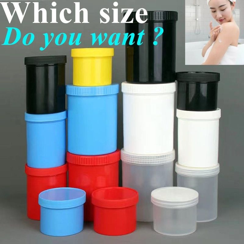Embalagem de alimentos cosméticos 250 ml 500 ml Branco Preto Azul PP plástico frasco de creme cosmético recipiente de plástico de creme cosmético