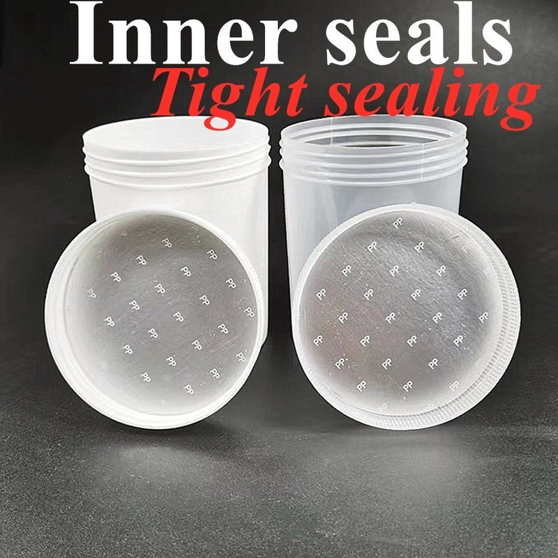 150 ml 250 ml 500 ml 1000 ml PP Plástico Branco Vazio Luxury Round Creme unguento frasco de PP frasco cosmético embalagem com tampa