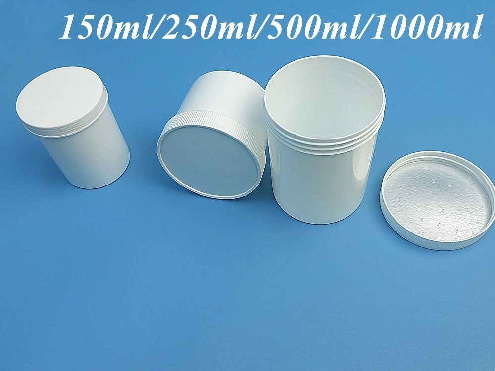 150 ml 250 ml 500 ml 1000 ml PP Plástico Branco Vazio Luxury Round Creme unguento frasco de PP frasco cosmético embalagem com tampa