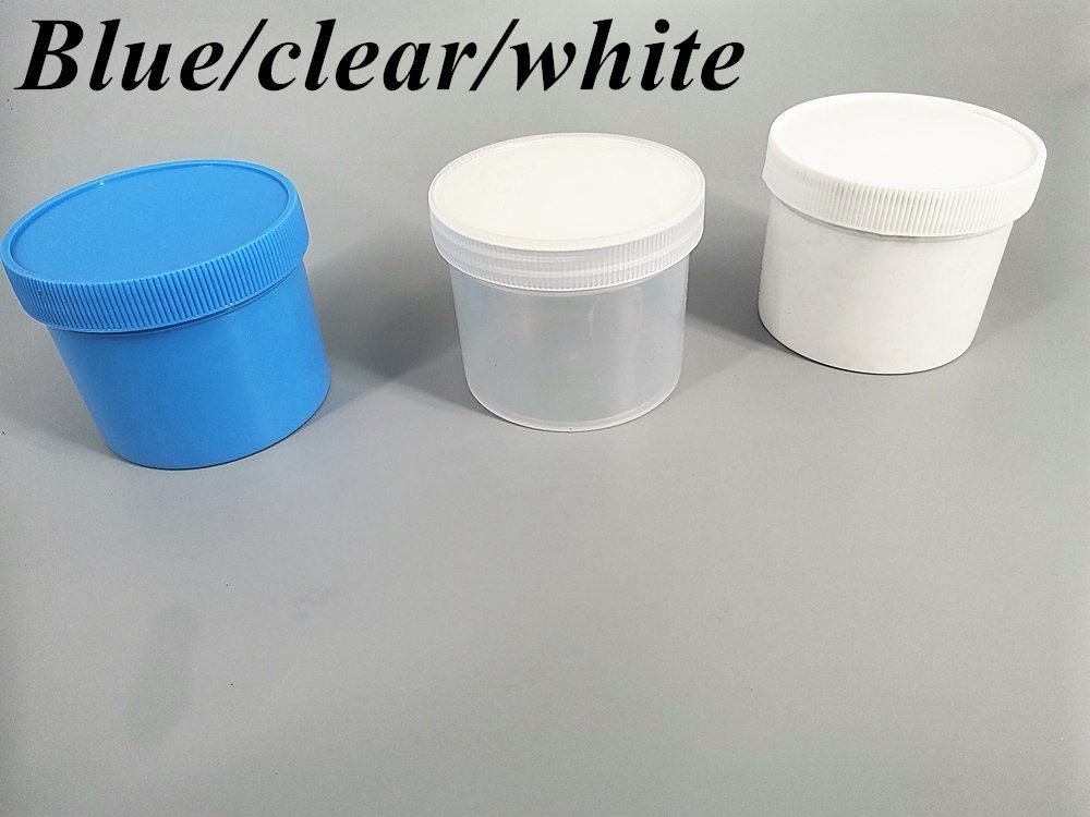 250ml 8oz 500ml 950ml 1000ml PP Cosméticos de Plástico Claros Translúcidos Branco Pomada de plástico Pomada de Creme Jar com Garrafa de Parafuso