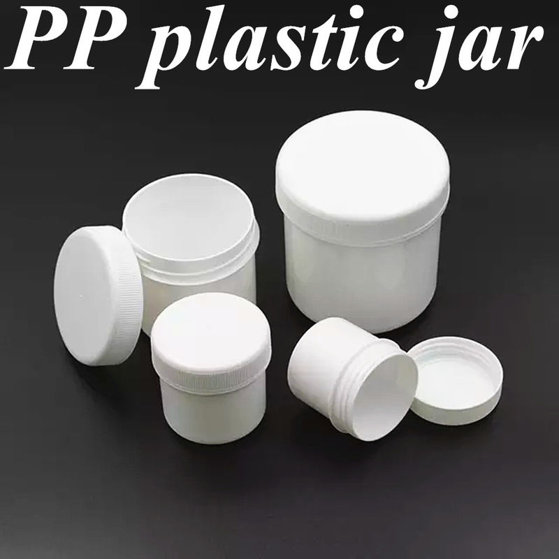 250ml 8oz 500ml 950ml 1000ml PP Cosméticos de Plástico Claros Translúcidos Branco Pomada de plástico Pomada de Creme Jar com Garrafa de Parafuso