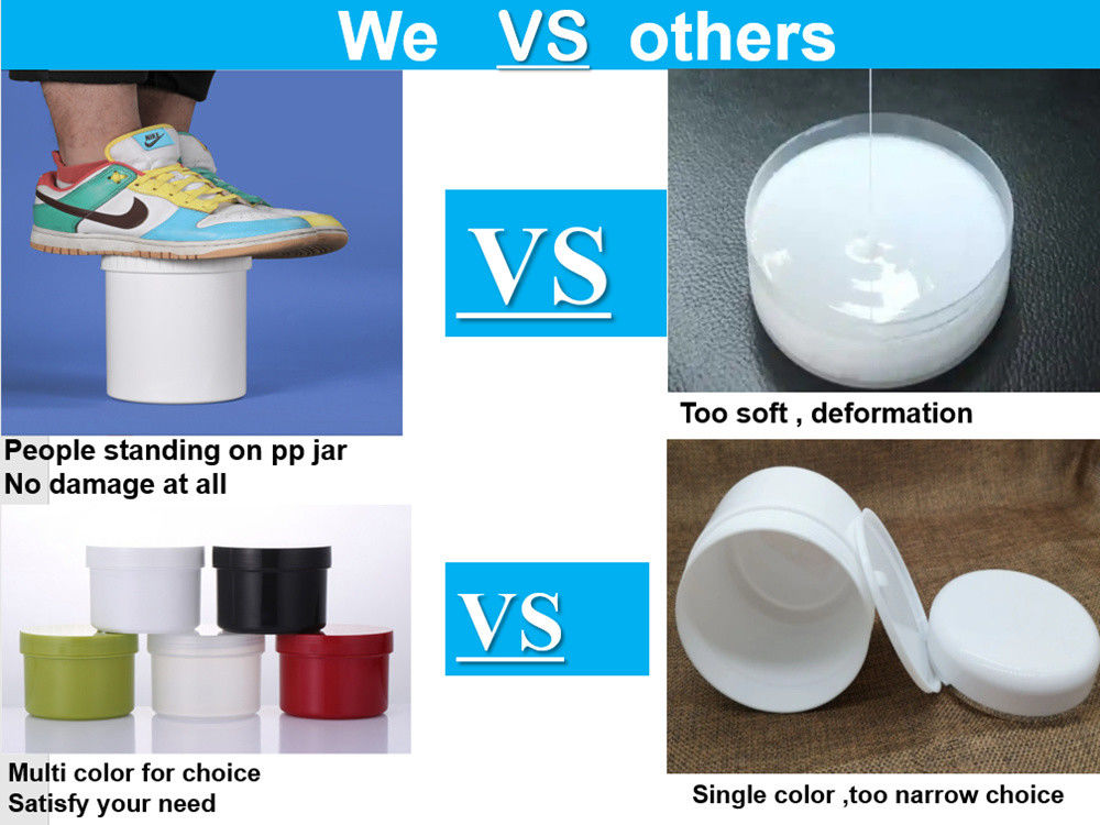 150 ml 250 ml 500 ml Branco Preto Azul Vermelho boca larga Creme frasco cosmético PP frasco cosmético garrafas de plástico Pomada frasco de creme