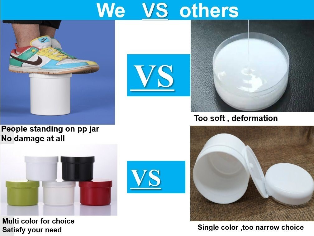 SGS 100ml 250ml 500ml 1000ml frasco cosmético PP frasco de amostra cosmético recipientes de pomada frasco com tampa de parafuso