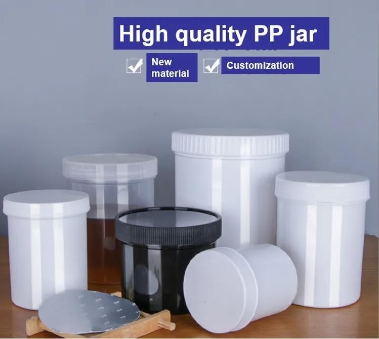 SGS 100ml 250ml 500ml 1000ml frasco cosmético PP frasco de amostra cosmético recipientes de pomada frasco com tampa de parafuso