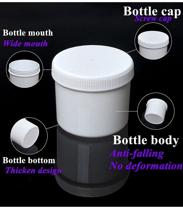 Claros Translúcidos Boca larga 250 ml 500 ml PP plástico frasco cosmético embalagem cosmética cabelo cera corpo esfregar frasco cosmético