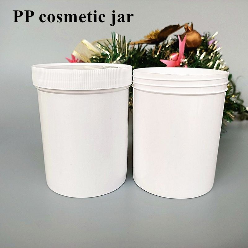 150g 250g 500g Branco Azul Preto Eco Amigável Plástico PP Design de Cobertura de Parafuso Rosto de Corpo Cosmético Pomada de Plástico Frasco de Creme