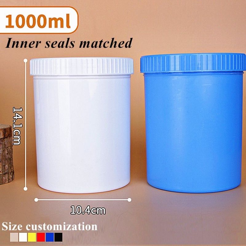 250 ml 500 ml 1000 ml frasco para cuidados da pele Branco Azul Preto Vermelho PP Material alimentos cosméticos para pele Creme frascos plásticos vazios