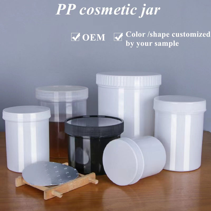 250 ml 500 ml 1000 ml frasco para cuidados da pele Branco Azul Preto Vermelho PP Material alimentos cosméticos para pele Creme frascos plásticos vazios