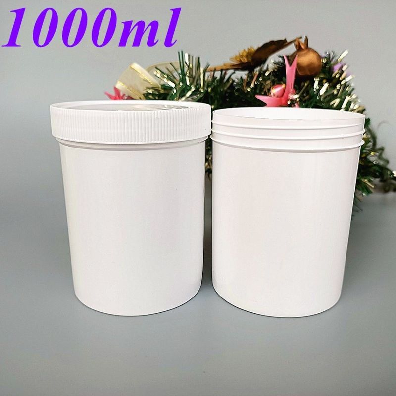 Boca larga 150ml 250ml 500ml 1000ml frasco de plástico PP embalagem cosmética cera de cabelo frasco cosmético corpo frasco de esfregar recipiente