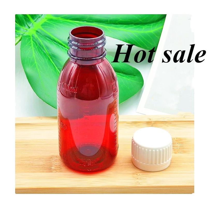 100 ml 120 ml 150 ml de plástico redondo vazio Medicamento para animais de estimação Líquido Suspensão oral Botelho Ambre Botelho de xarope de coco
