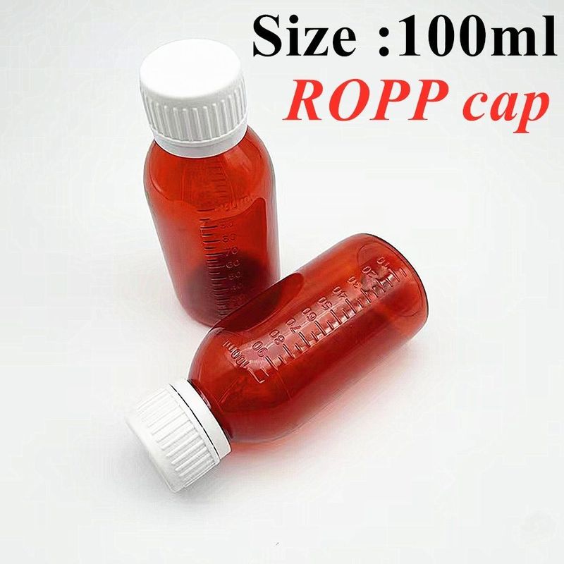 100 ml 120 ml 150 ml de medicamento frasco de plástico xarope para tosse para animais de estimação frasco xarope para tosse de plástico líquido frasco redondo com tampa de parafuso
