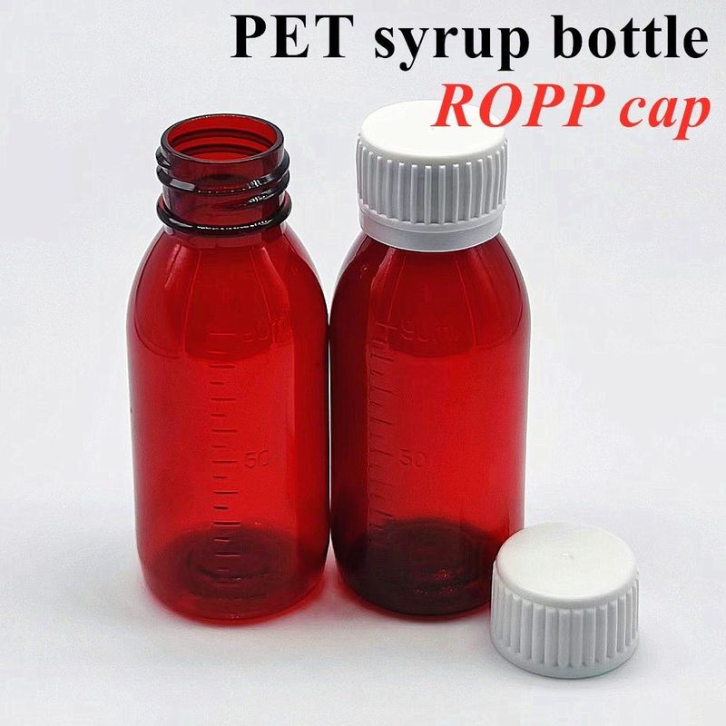 100 ml 120 ml 150 ml de medicamento frasco de plástico xarope para tosse para animais de estimação frasco xarope para tosse de plástico líquido frasco redondo com tampa de parafuso