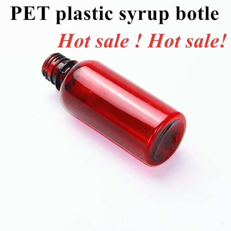 100 ml 120 ml frasco de xarope para tosse líquido oral frasco de plástico PET vazio redondo xarope de âmbar frasco de plástico