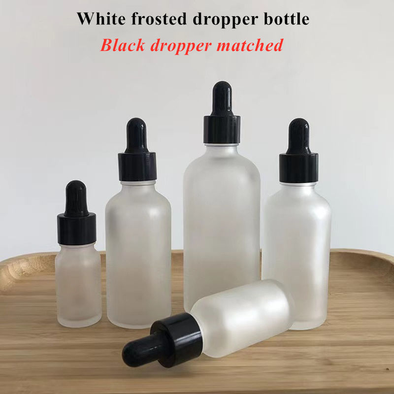 1 oz 2 oz 5 ml 10 ml 20 ml 30 ml 50 ml 100 ml Garrafa de vidro branco congelado preto para esse