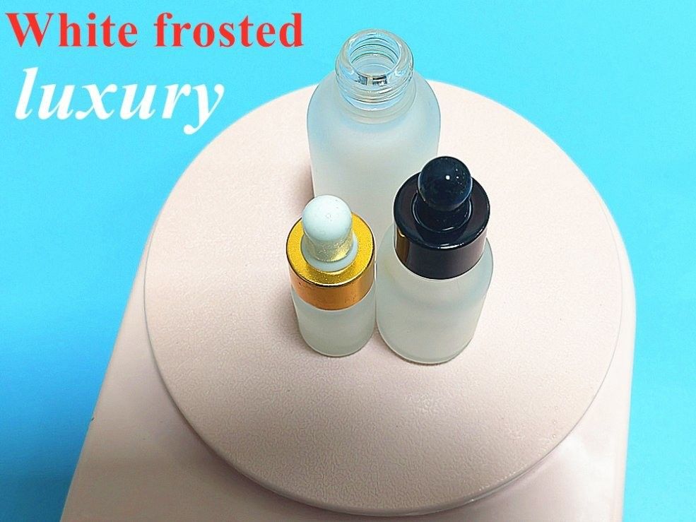 1 oz 2 oz 5 ml 10 ml 20 ml 30 ml 50 ml 100 ml Garrafa de vidro branco congelado preto para esse