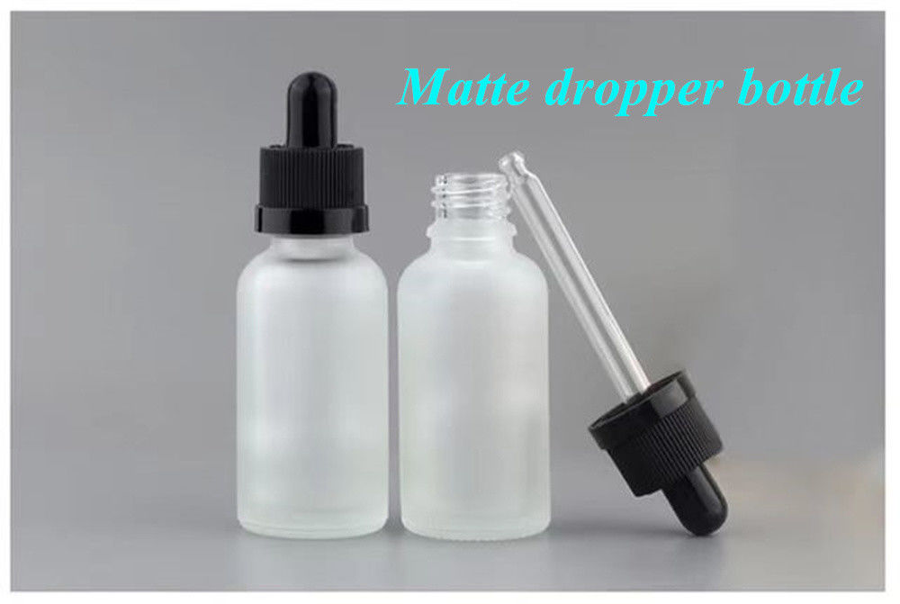 5 ml 10 ml 15 ml 20 ml 30 ml 50 ml cosméticos redondos vazios Garrafa de Óleo Essencial Garrafa de vidro branco congelado Garrafa de vidro com pipeta de vidro