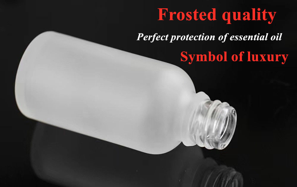 20 ml 30 ml 50 ml 2 oz Cosmético Cuidados Pessoais Óculos Óleo Essencial Vidro Frito Branco Garrafa com Garrafa