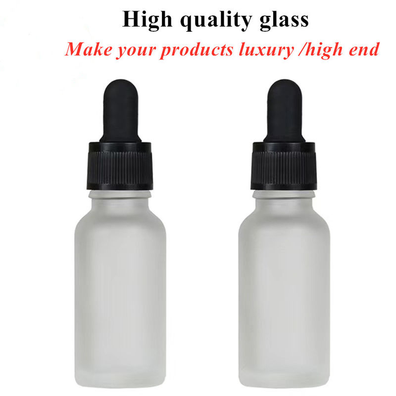 20 ml 30 ml 50 ml 2 oz Cosmético Cuidados Pessoais Óculos Óleo Essencial Vidro Frito Branco Garrafa com Garrafa