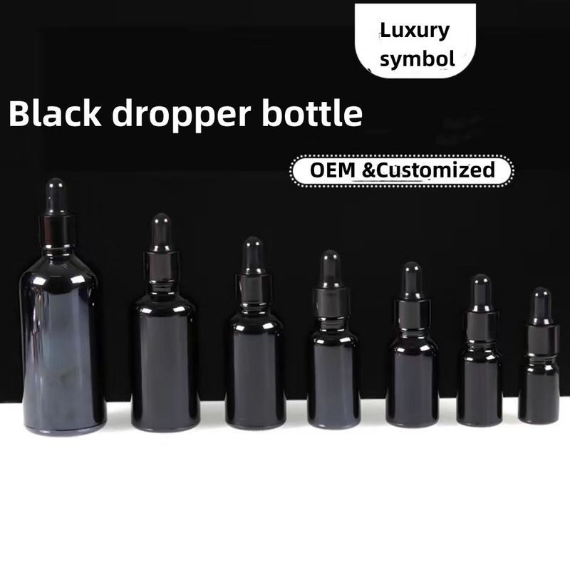 5 ml 10 ml 15 ml 30 ml Serum de vidro violeta escura Frasco para cuidados com a pele Embalagens cosméticas Frasco de vidro de gotejar Frasco com tampa de pipeta