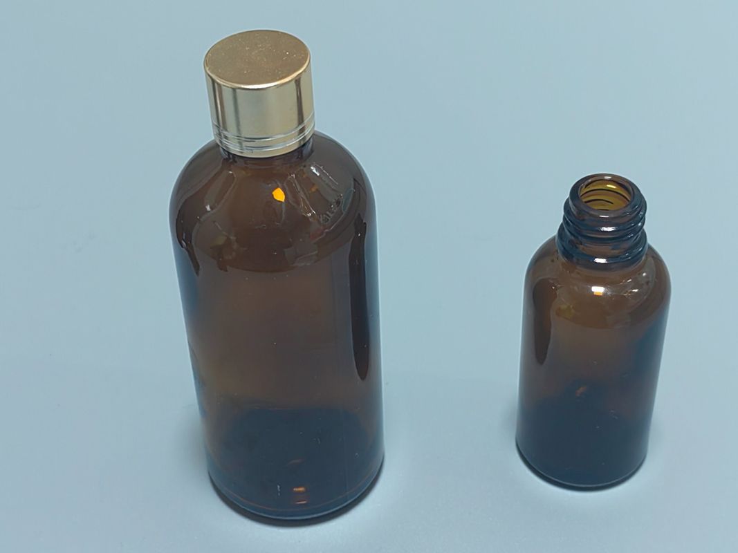 Embalagem de óleo essencial 1OZ 2OZ 20ml 30ml 50ml soro de óleo essencial âmbar Garrafa de vidro com tampa à prova de crianças