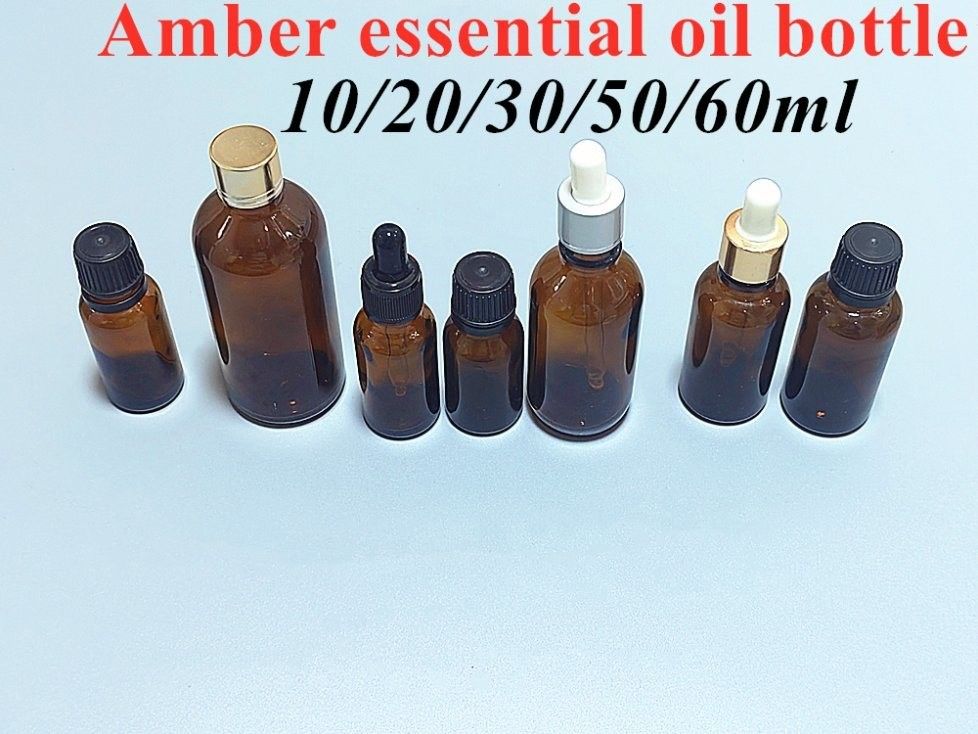 Venda a quente Embalagem de óleo essencial de vidro de 10 ml 15 ml 20 ml 30 ml 50 ml 60 ml