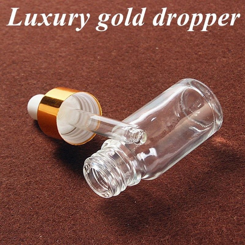 15 ml 20 ml 50 ml 100 ml de luxo vazio Claro Transparente soro para cabelo Óleo Essencial Garrafa de vidro para cuidados com a pele