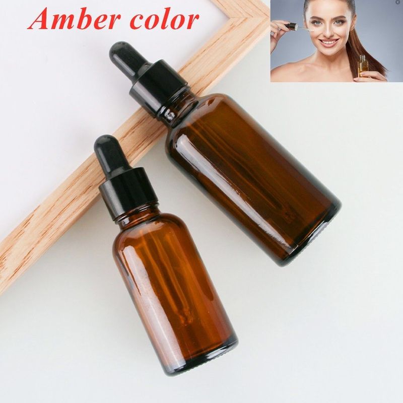 Cosméticos Cuidados da pele 10 ml 20 ml 30 ml 50 ml 100 ml Bottle de gotas de vidro de óleo essencial redondo vazio