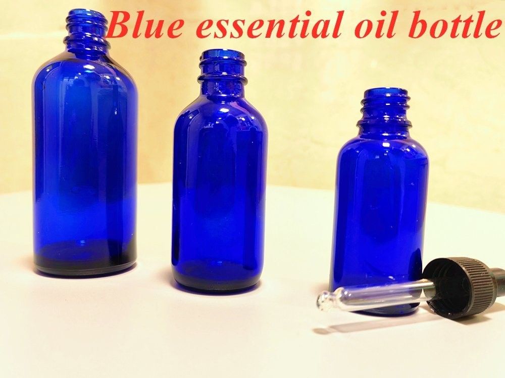 30 ml 50 ml 60 ml Botelho Cosmético Redondo Vazio Pequeno Azul transparente Óleo Essencial de Vidro Bottle Dropper Glass Bottle