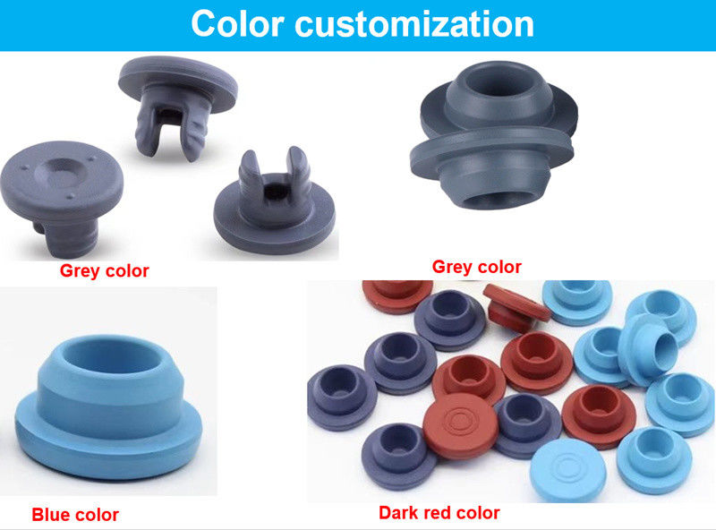 13mm 20mm 28mm Injeção médica borracha de butil cinza vermelho azul farmacêutico Bromobutilo plugue rolha de borracha