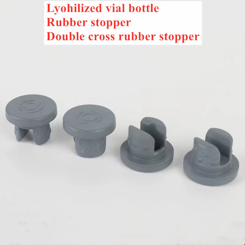 Vidro de liofilização 13 mm 20 m 28 mm 32 mm Vials Cinza Médico Butil Borracha rolha para frasco de vidro frasco de perfusão de vidro