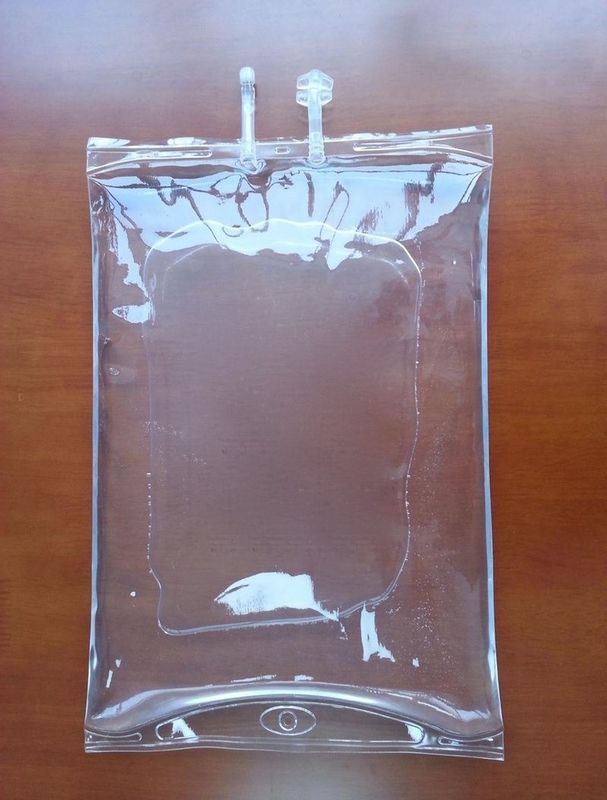 Grande Volume 2000ml 3000ml 5000ml 7mm veterinário PVC descartável Saco de Infusão IV com Portão Duplo de Desligação