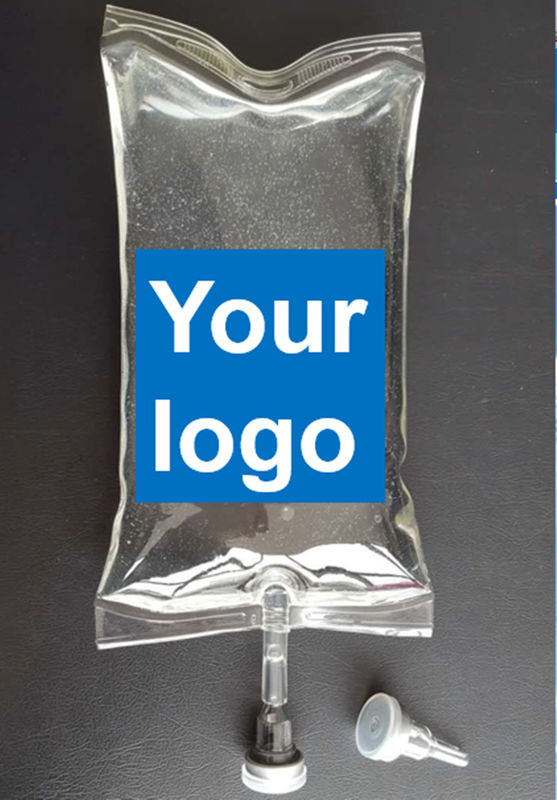 250 ml 500 ml Saco de perfusão de PVC composto Grande volume Saco descartável de pressão de fluido intravenoso de transporte IV de solução