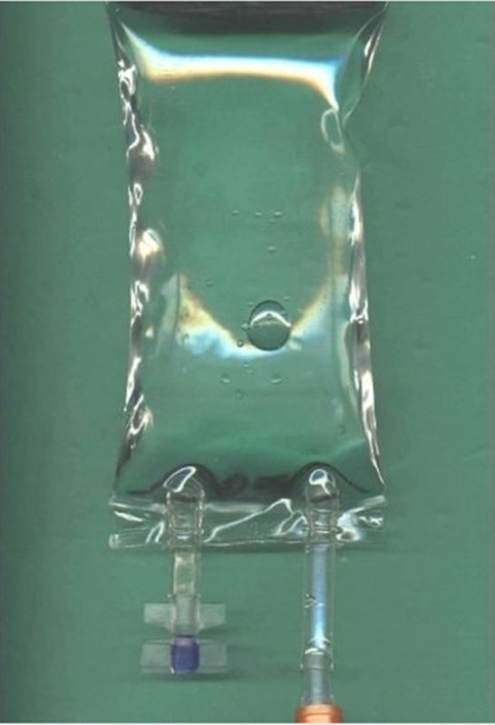 250 ml 500 ml Saco de perfusão de PVC composto Grande volume Saco descartável de pressão de fluido intravenoso de transporte IV de solução