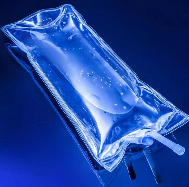 Sacos de perfusão médica PVC descartável 100 ml 250 ml 1000 ml 2000 ml Sacos IV sem Dehp Sacos IV solução líquida