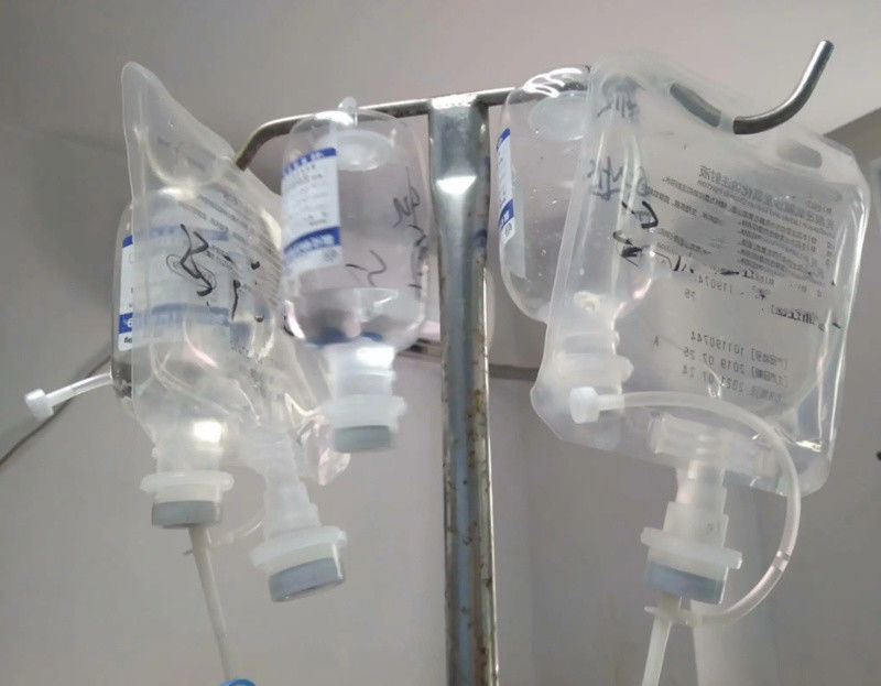 Laboratório Hospital Veterinário 100 ml 250 ml Saco de Infusão Médica Single Port Não PVC IV Saco de Solução Fluida